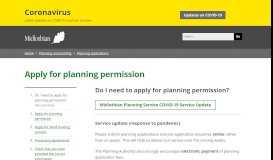 
							         Apply for planning permission - Midlothian Council								  
							    