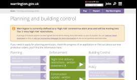 
							         Apply for planning permission - Warrington Borough Council								  
							    