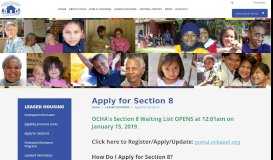 
							         Apply for Section 8 - Welcome to Oklahoma City Housing Authority								  
							    