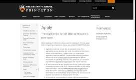
							         Apply | Graduate School - Princeton University Graduate School								  
							    