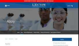 
							         Apply - LECOM Education System								  
							    