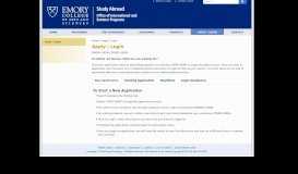 
							         Apply | Login - Emory Study Abroad - Emory University								  
							    