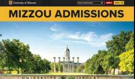 
							         Apply // Mizzou Admissions // University of Missouri								  
							    