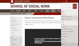
							         Apply | MSW Admission | Indiana University School of Social Work | IU ...								  
							    