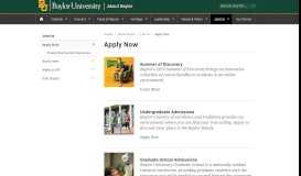 
							         Apply Now | About Baylor | Baylor University								  
							    