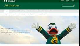 
							         Apply Now - Admissions - University of Oregon								  
							    
