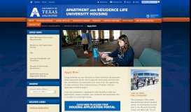 
							         Apply Now! — Apartment and Residence Life | University Housing - UTA								  
							    
