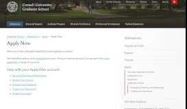 
							         Apply Now - Cornell University Graduate School								  
							    