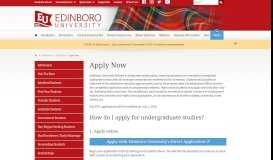 
							         Apply Now - Edinboro University								  
							    