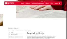 
							         Apply now for a PhD — University of Leicester								  
							    