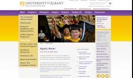 
							         Apply Now for Admission to Graduate Degree ... - University at Albany								  
							    