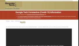
							         Apply Now - Georgia Tech Graduate Studies								  
							    