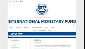 
							         Apply Now - International Monetary Fund								  
							    