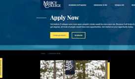 
							         Apply Now | Mercy College								  
							    