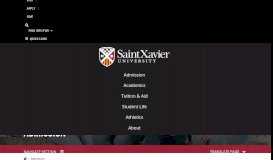 
							         Apply Now | Saint Xavier University								  
							    
