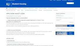 
							         Apply Now, Select Later | Student Housing - KU Housing - University ...								  
							    