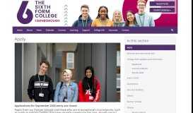 
							         Apply Now - The Sixth Form College Farnborough								  
							    