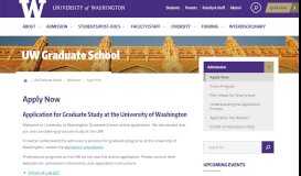 
							         Apply Now | UW Graduate School								  
							    
