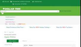 
							         Apply Online - Dollar Tree, Inc.								  
							    