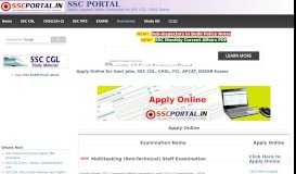 
							         Apply Online for Govt Jobs, SSC CGL, CHSL, FCI ... - SSC PORTAL								  
							    