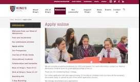 
							         Apply online - King's College								  
							    