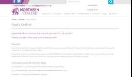 
							         Apply Online – Northern College								  
							    