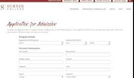 
							         Apply Online - Sumner College								  
							    