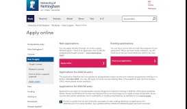 
							         Apply online - The University of Nottingham								  
							    