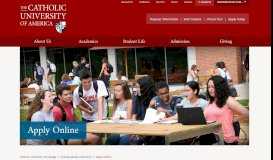 
							         Apply Online - Undergraduate Admission - Catholic University of ...								  
							    