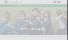 
							         Apply - Rowland Hall								  
							    