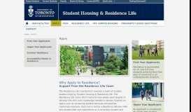 
							         Apply | Student Housing & Residence Life - UTSC - University of Toronto								  
							    