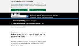 
							         Apply the off-payroll working rules (IR35) in the private sector - GOV.UK								  
							    