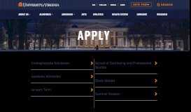 
							         Apply | The University of Virginia								  
							    