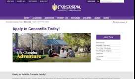 
							         Apply to Concordia Today! | Concordia University Texas								  
							    