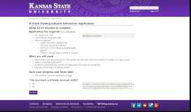 
							         Apply to K-State - Kansas State University								  
							    