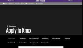 
							         Apply to Knox - Admission - Knox College								  
							    
