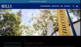 
							         Apply to Mills - Apply | Mills College								  
							    