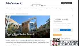 
							         Apply to NMU (Nelson Mandela University) | EduConnect								  
							    