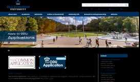 
							         Apply to ODU: Applications - Old Dominion University								  
							    