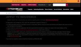 
							         APPLY TO RESIDENCE | Mohawk College								  
							    
