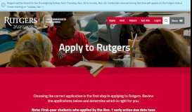 
							         Apply to Rutgers | Undergraduate Admissions | Rutgers University								  
							    