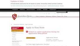 
							         Apply to Stan State | California State University Stanislaus								  
							    