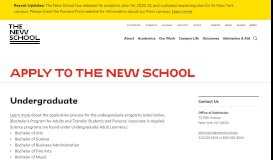 
							         Apply to The New School | The New School								  
							    