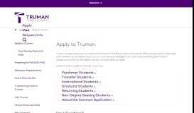 
							         Apply to Truman - Truman State University								  
							    