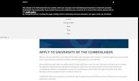 
							         Apply to UC | University of the Cumberlands								  
							    
