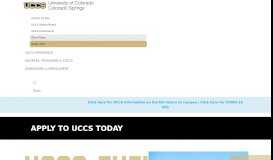 
							         APPLY TO UCCS TODAY | Admissions Enrollment | University of ...								  
							    
