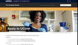 
							         Apply to UConn | The Graduate School - UConn Grad School								  
							    