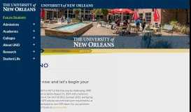 
							         Apply to UNO | The University of New Orleans								  
							    