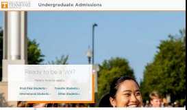 
							         Apply to UT - UTK Admissions - The University of Tennessee, Knoxville								  
							    