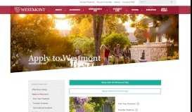 
							         Apply to Westmont | Westmont College								  
							    